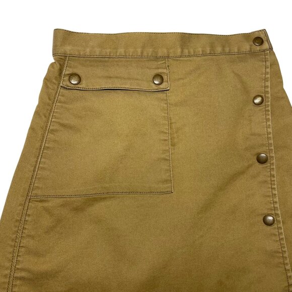 Anthropologie The Fifth Label Womens S Khaki Wrap Skirt With Snap Buttons Small - Picture 3 of 6